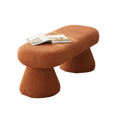 French Shoe-Changing Stool, Net Red Lamb's Wool, Bedroom Bedside Stool, Bench -  Mercer41, 12E9AAD2937346D19A63613078DCE0F8