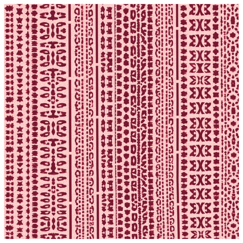 Couvertures rouges à motif tribal, L 60 po x H 80 po