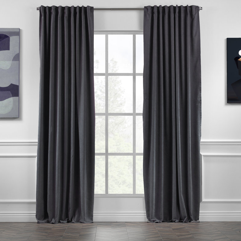 Très grand panneau décoratif simple sur mesure extra large x très long, Gris, L 100 po x L 132 po