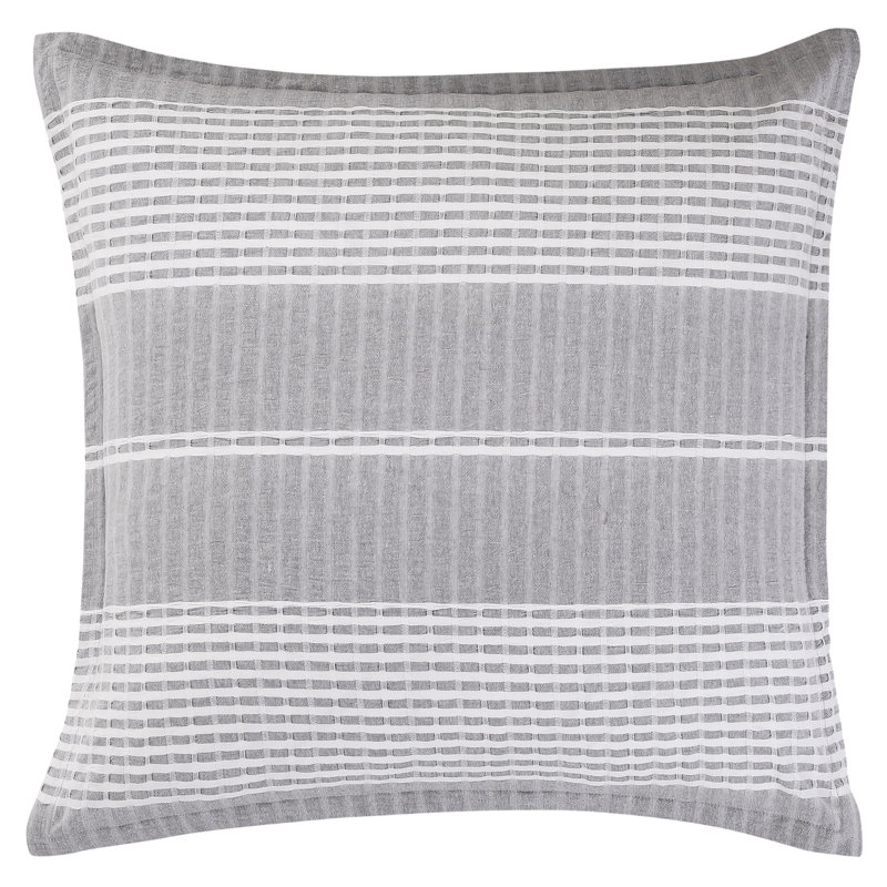 Taie décorative grise 27 po x 27 po