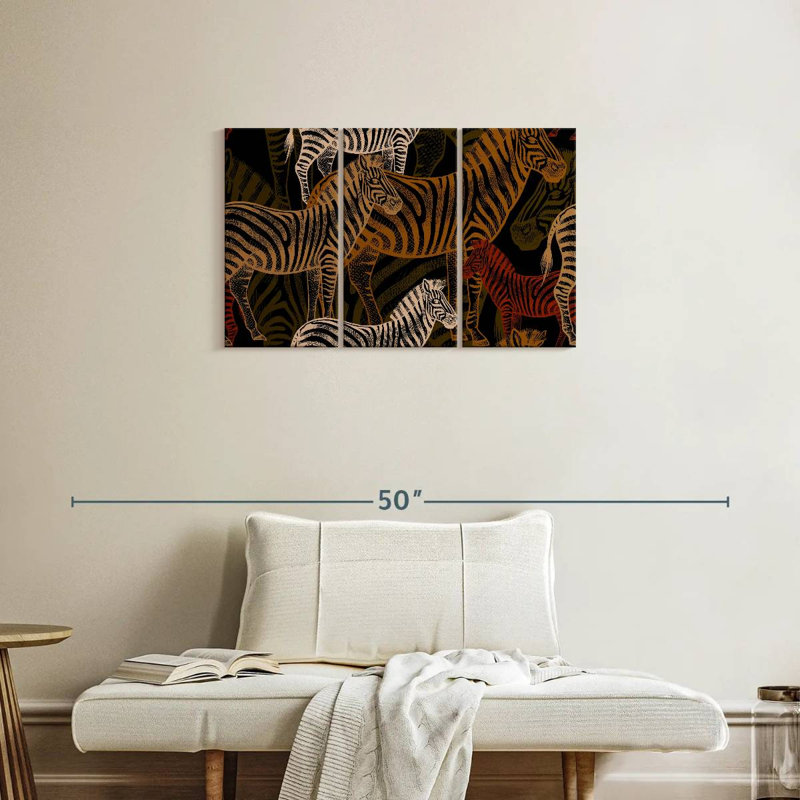 Brampt African Zebras Pattern, 20" H x 33" W