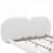 Curved Split Headboard Upholstered Platform Bed, Soft White Solid Wood King Size, Heavy Duty Support for Bedroom