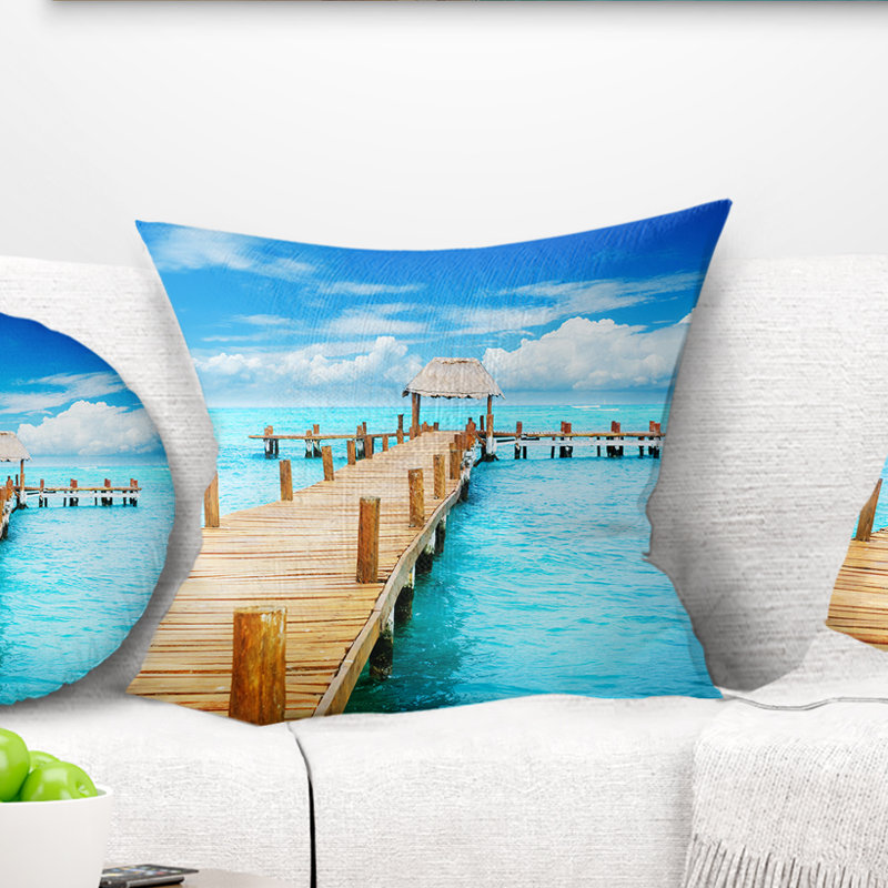 Coussin décoratif seascape tropic paradise jeté, 16 po x 1 po, Coussin décoratif