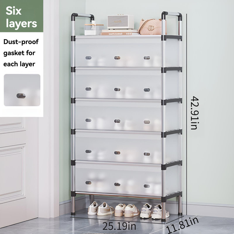 Range-chaussures simple à usage domestique, étagère à chaussures multicouche anti-poussière