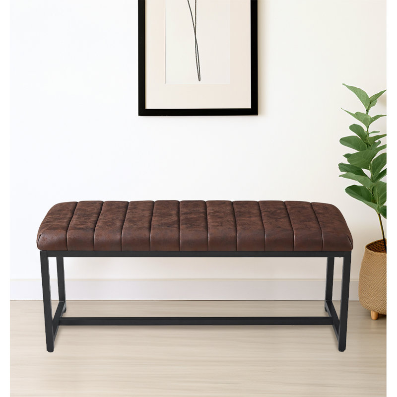 Alexis Linen Blend Upholstered Bench