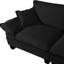Sailboat-Inspired Chenille Sofa, Modular 2-Seater With Curved Armrests For Compact Living