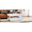 Table basse multifonctionnelle à plateau relevable avec 2 tiroirs, bandes à DEL de 16 couleurs, finition brillante pour le salon, structure, rangement spacieux, matériau stable, éclairage blanc minimaliste