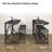 Demicah 4-Piece Counter Height Bar Table Set with Socket and 3 Fabric Padded Bar Stools, Tall Kitchen Breakfast Dining Table Set with Stools-1590324296-1590324299