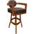 Brown Polyester Blend Seat/ Brown Frame