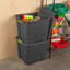 Bac de rangement en plastique empilable avec couvercle Sterilite