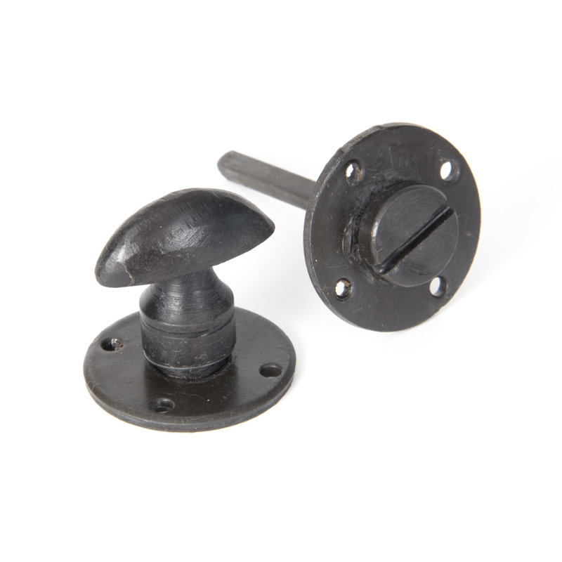 Round Bathroom Thumbturn Door Knocker, Beeswax