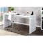 Bureau blanc à haute brillance Bronislava - Design épuré