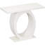 Console contemporaine à piétement ovale. Beige. 98,7 cm x 39,4 cm x 84,2 cm. Capacité de charge : 100 kg. Table élégante avec piétement pour bureau. Dimensions (P, l, H). Poids. Convient au salon et à la chambre.
