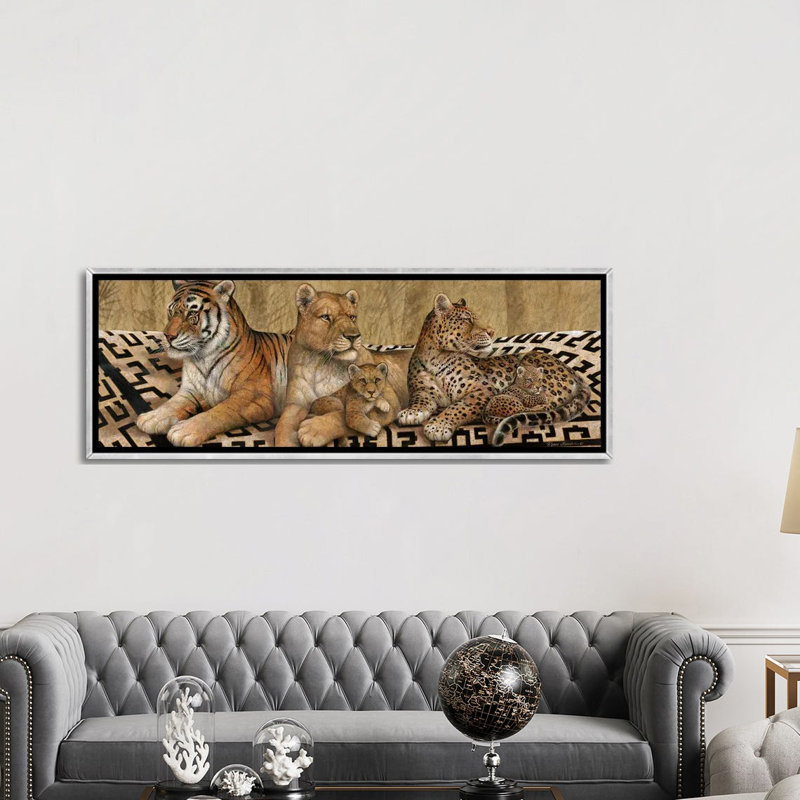 «Wildlife Tapisserie» par Ruane Manning - reproduction d'art panoramique, Aucun mat, H 20 po x l 60 po x P 1,5 po