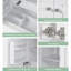 Meuble-lavabo blanc de 30 po sans assemblage requis avec lavabo en céramique, deux portes à fermeture en douceur et tablette réglable, style campagne moderne