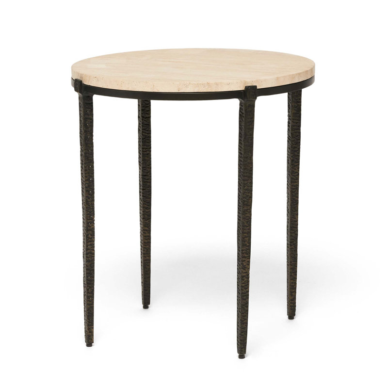 Table de bout en marbre Como, Crépuscule, H 22 po x l 20 po x P 20 po