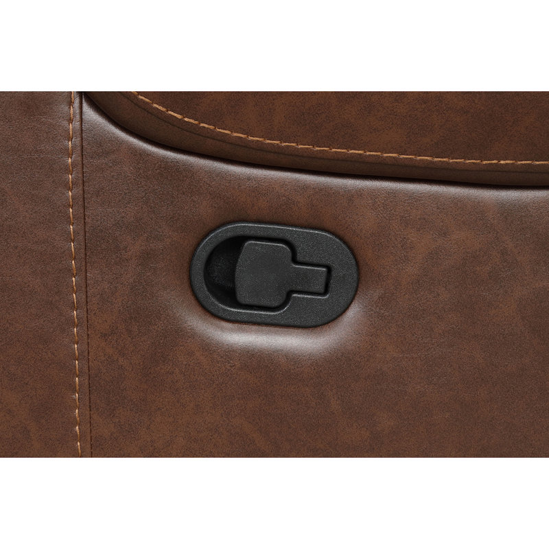 Transitional Style Manual Recliner Pillow Top Arms Mocha Finish Primary Living Room