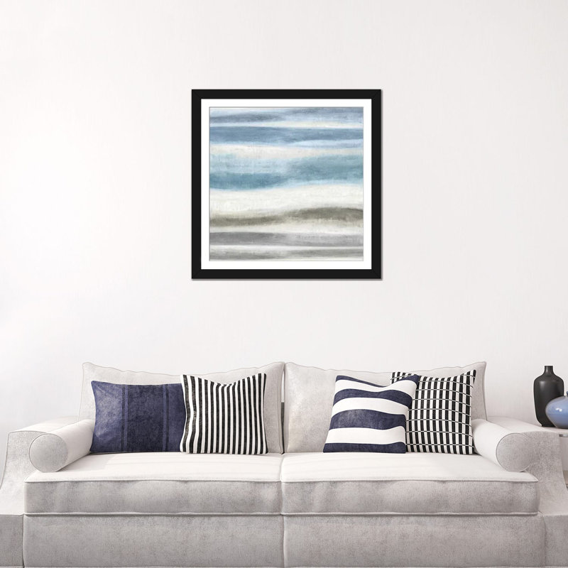 «Elevation I», reproduction sur toile, Papier d'art encadré noir, Blanc, H 16 po x l 16 po x P 1 po