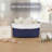 Reva Collection 100% Cotton Storage Basket, Woven Rectangular Organizer Bin, 9.5" x 7.5" x 5", for Shelf Storage, Closet Organization, Bathroom, Nursery, Pantry & Office, Decorative Basket, Navy-129165629-130006661