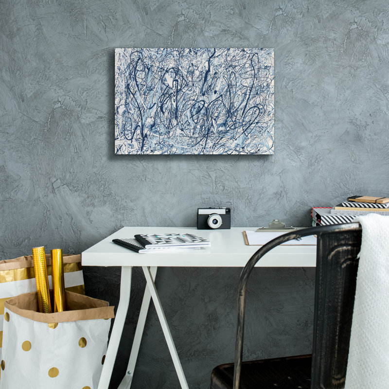 «Shore Blues» par Piper Rhue, art mural sur toile, H 12 po x l 18 po x P 0,75 po