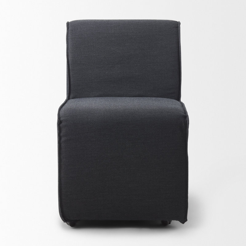 Niana 20'' H Upholstered Parsons Chair, Gray Stripe