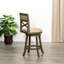 Tabouret polyvalent à dossier en X avec siège moelleux et pieds robustes pour un confort durable