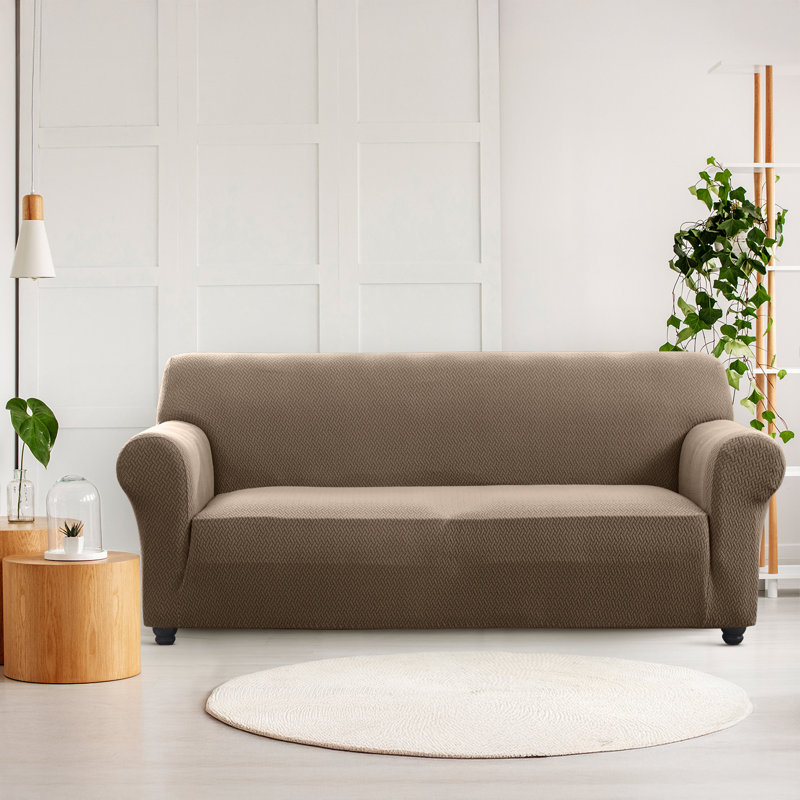 Stretch Sofa Cover with Elastic Fit – Washable Jacquard Couch Protector, Furniture Slipcover for 1–4 Seater Sofas