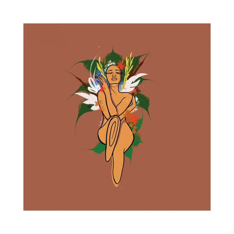 Brown by DeeLashee - Print on Canvas, Wrapped Canvas, 30.48cm H x 30.48cm W x 1.91cm D