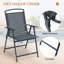 Chaise de salle à manger d'extérieur pliante en métal Spooner-685206555