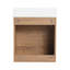 Meuble-lavabo mural flottant 18 po avec lavabo en résine et porte d'armoire à fermeture en douceur 18 po