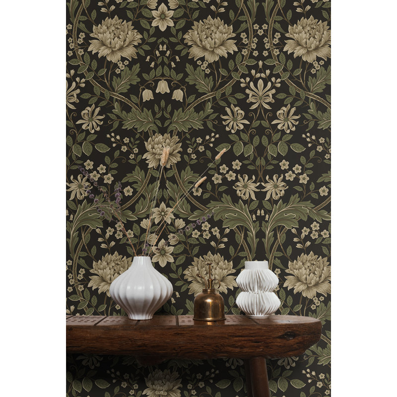  Papier peint préencollé à motif floral chèvrefeuille Designs