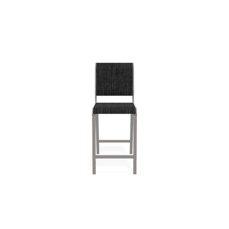 Tabouret de bar 26 po Holna, Gris chaleureux texturé, Ombre Augustine