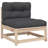  Patio Sofa Set Anthracite Solid Pine Wood Large Modular