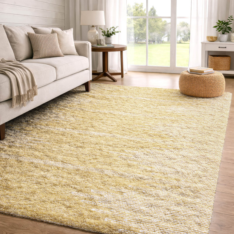 Tapis à poil long de qualité supérieure lavable à la machine ADS647, Gold, 10' x 14'