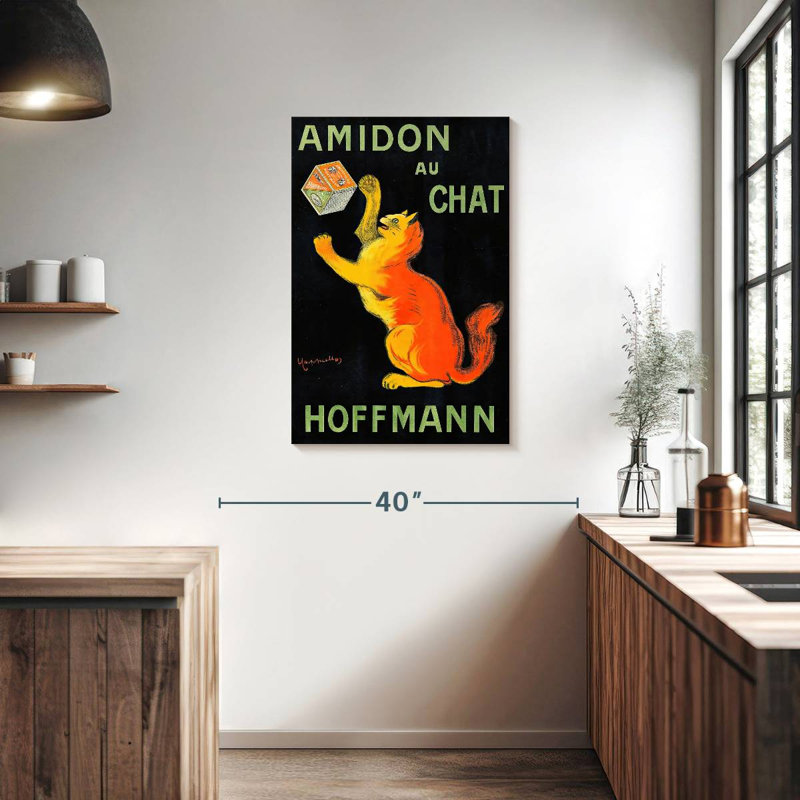 Brampt Amidon Au Chat, H 36 po x l 24 po