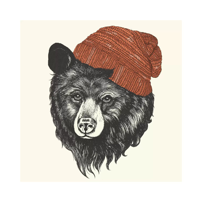 Zissou The Bear by Laura Graves - Wrapped Canvas Print, 30.48 cm H x 30.48 cm W
