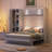 Ashen Murphy Bed with Shelves, Wardrobe & LED Light-115825685-121422759