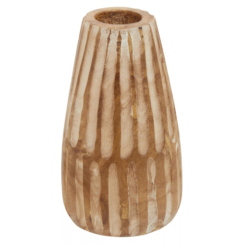 Ayr Handmade Wood Table Vase, 28cm H x 14cm W x 14cm D