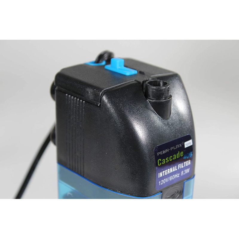Le filtre pour aquarium submersible Cascade 400 nettoie un aquarium jusqu'à 20 gallons
