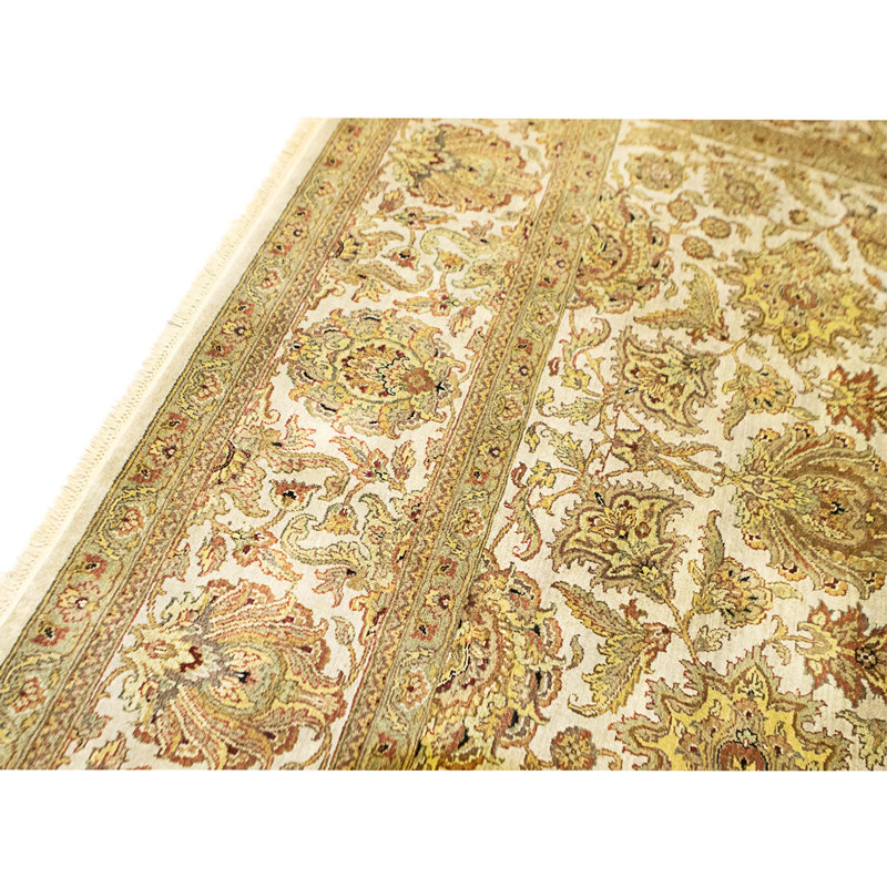 Hand Knotted Wool Area Rug in Grey