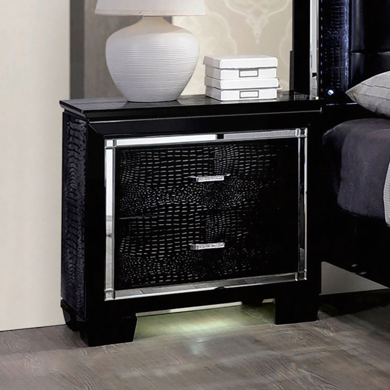 Table de chevet 1Pc, Noir
