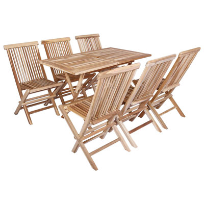 Solid Wood Patio Dining Set Table,
