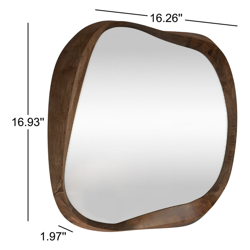 Lois Wood Asymmetrical Wall Mirror