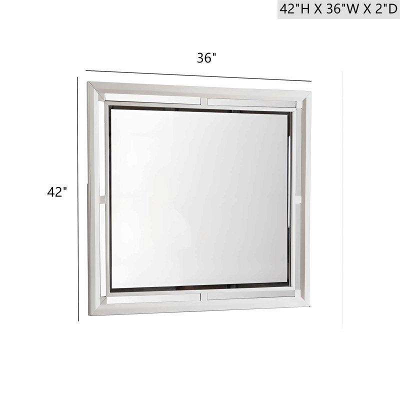 Miroir pour meuble-lavabo de chambre à coucher, champagne argenté