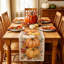 Chemin de table citrouille d'automne 13 x 108 cm pour une fête ou une cuisine de style campagnard-135832543