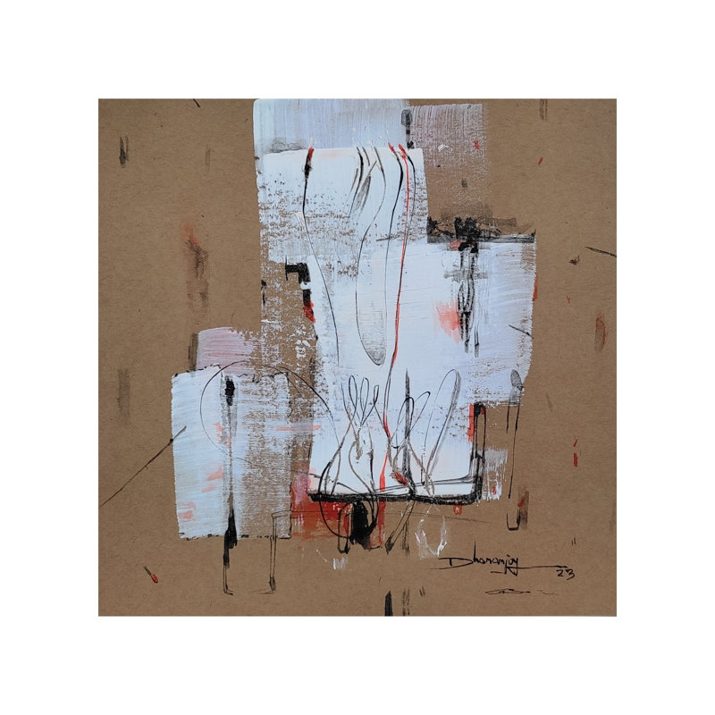 Expression par l'abstraction | Technique mixte sur toile | Par Dhananjoy Das