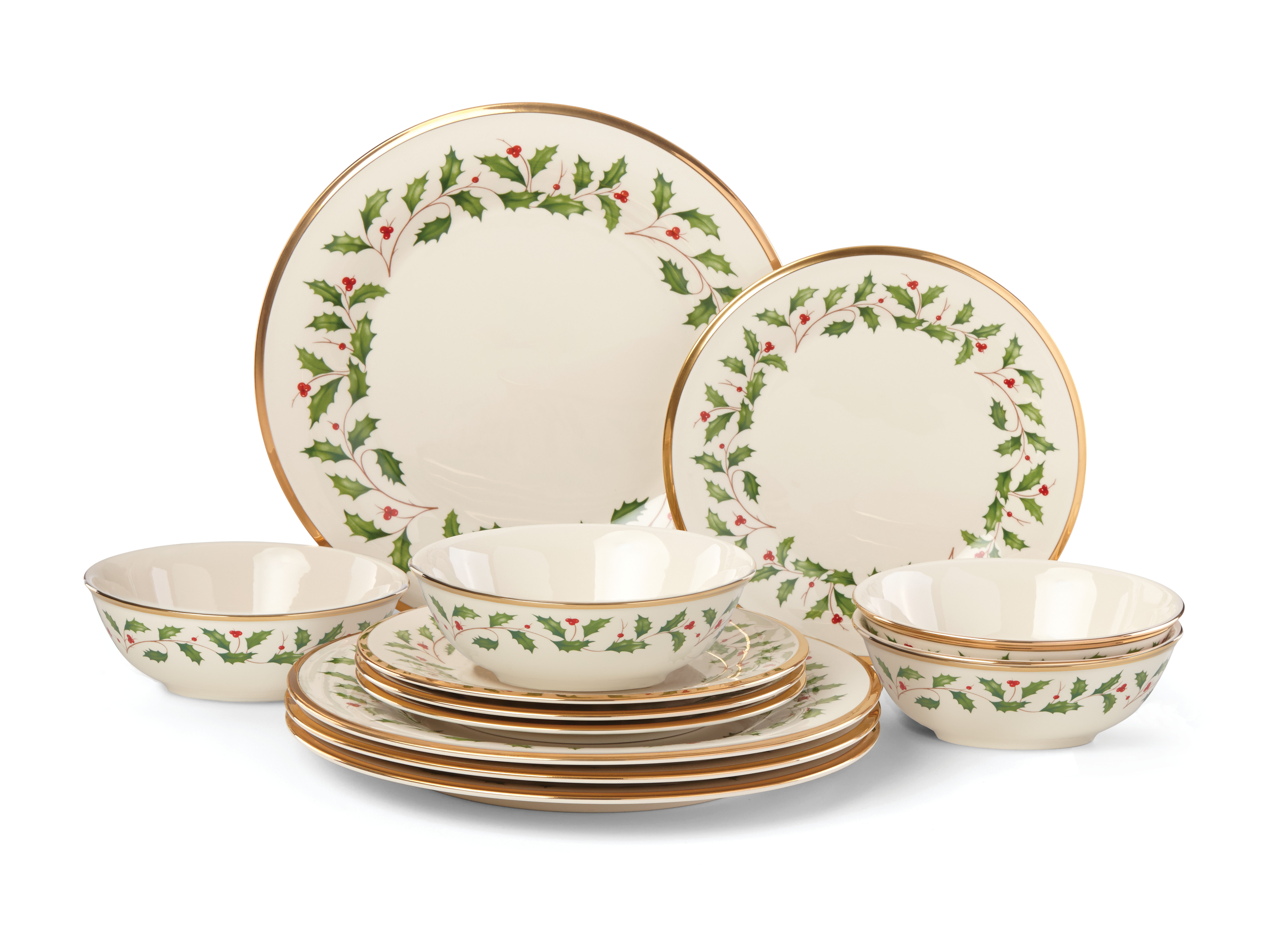 Lenox Holiday 12-Piece Plate & Bowl Set & Reviews | Birch Lane