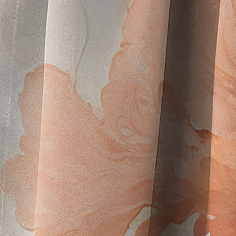 Pink And White Coastal Coral Collage III - Coastal Coral Blackout Curtain - 1 Panels, 52" W x 95" L