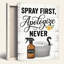 Ensemble de 1 tableau sur toile « Spray First Apologize Never »-129118399-129118396