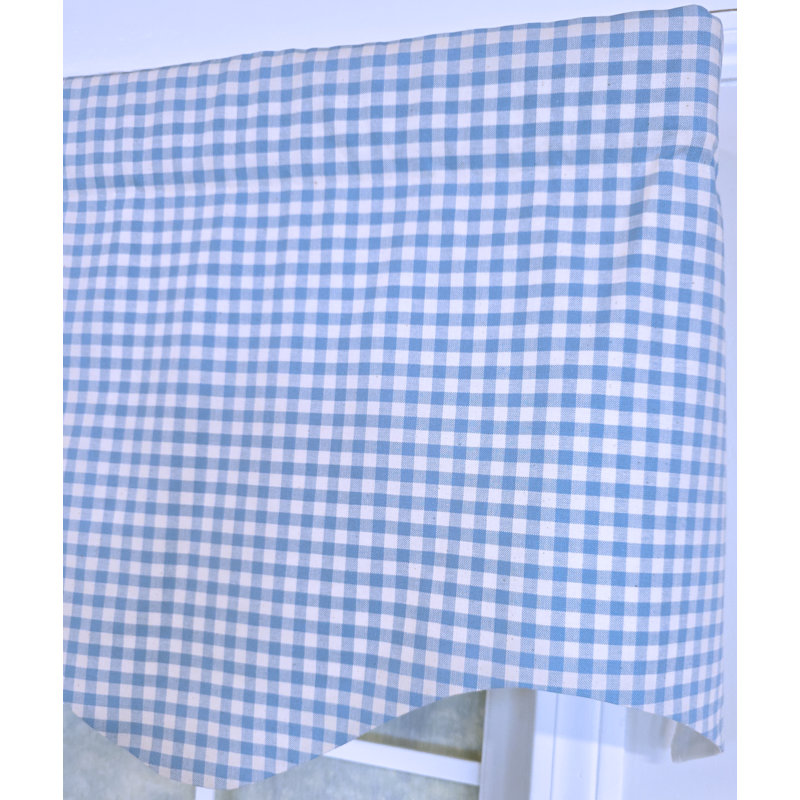 Gingham Regal Valance, Bleu